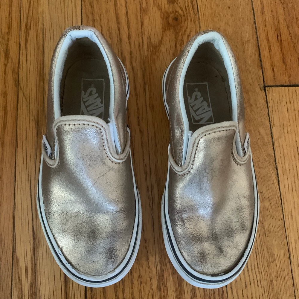 Vans - Kids Metallic - Slip-on Sneakers Size: 11.5